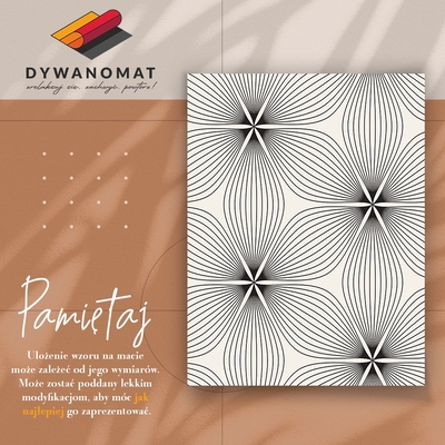Fashionable vinyl rug floristic lines